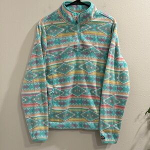 Chubbies Men’s Small  Boomshakalaka The Flame Commander 1/4 Zip Pullover Fleece